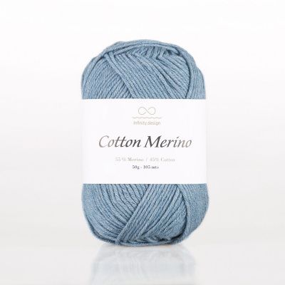 Infinity Cotton Merino (6033 JEANS BLUE) 55% мериносовая шерсть, 45% хлопок  50гр/105 м
