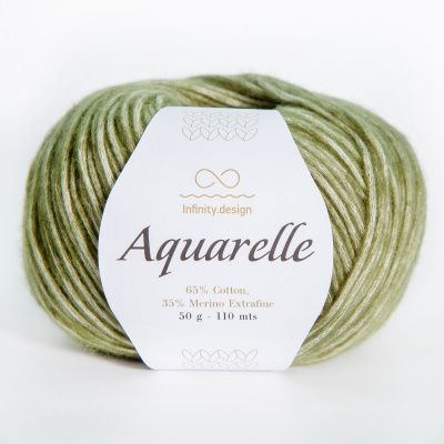 Infinity Aquarelle (9573 MOSE GREEN) 65% хлопок, 35% мериносовая шерсть 50 гр/110 м